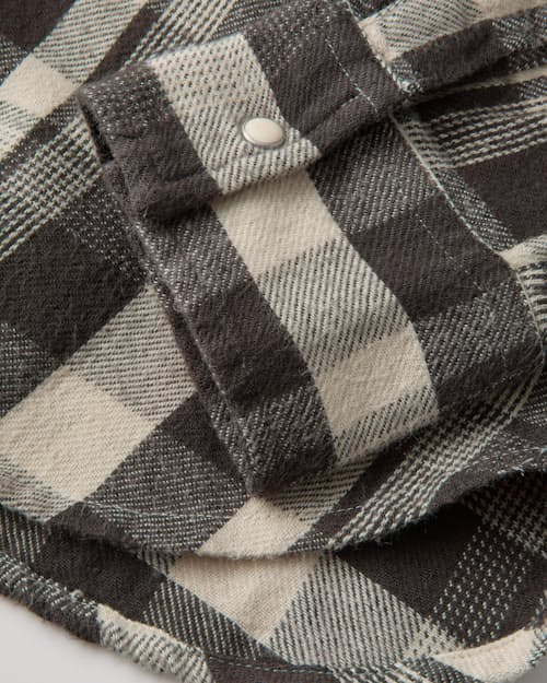 laydown detail image of Washed Flannel Pearlsnap Shirt