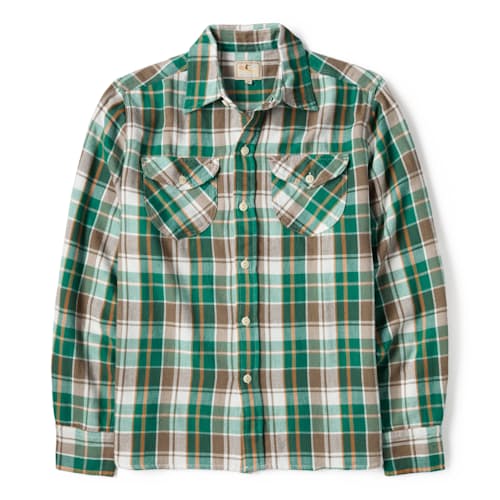 laydown image of Washed Flannel Workshirt - Exclusive