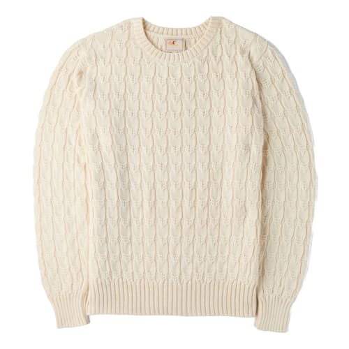 laydown image of Highland Cableknit Sweater