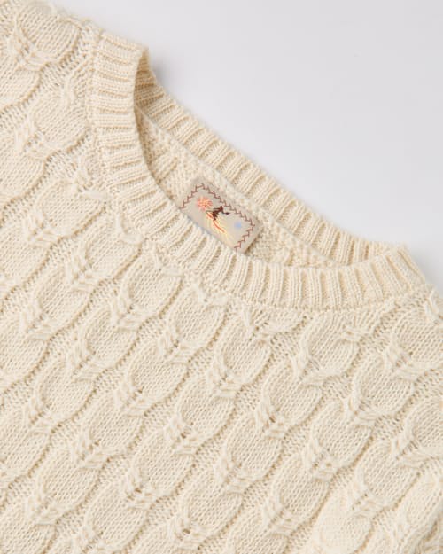 laydown detail image of Highland Cableknit Sweater