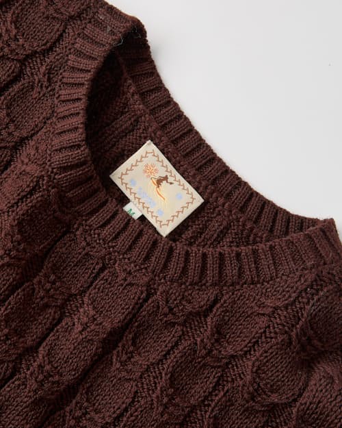 laydown detail image of Highland Cableknit Sweater