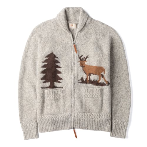 laydown image of Stag Cardigan