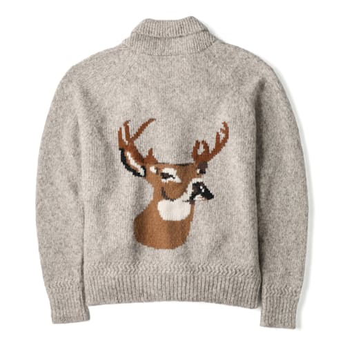 laydown image of Stag Cardigan
