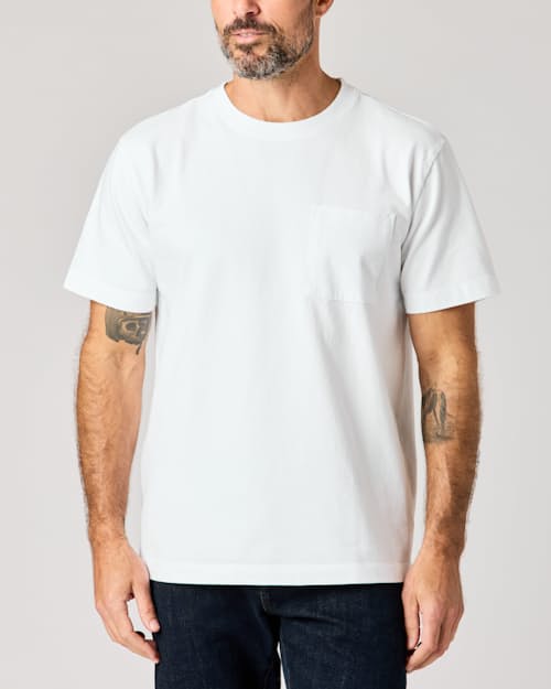 lifestyle image of American Heavyweight Pocket T-Shirt