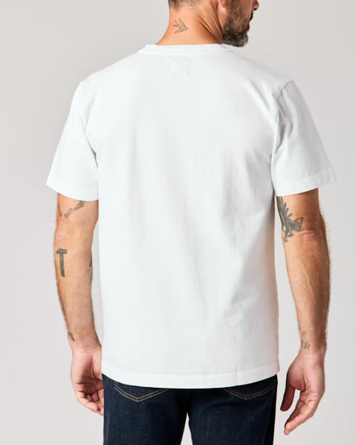 lifestyle image of American Heavyweight Pocket T-Shirt