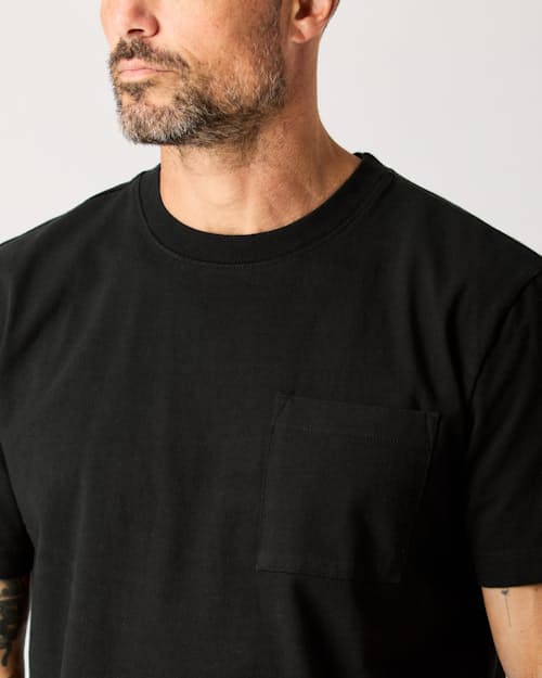 lifestyle image of American Heavyweight Pocket T-Shirt