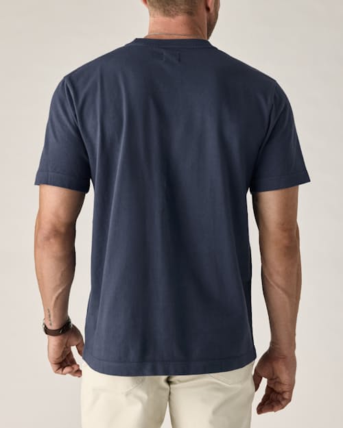 on model image of American Heavyweight Pocket T-Shirt