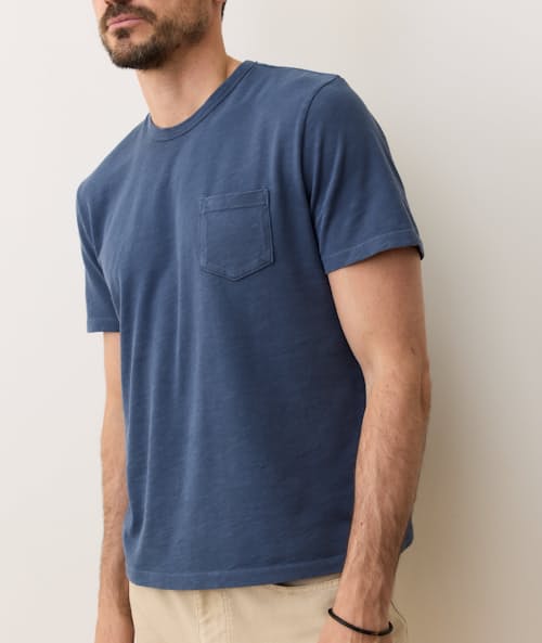 on model image of Relaxed Heavy Slub Pocket Tee