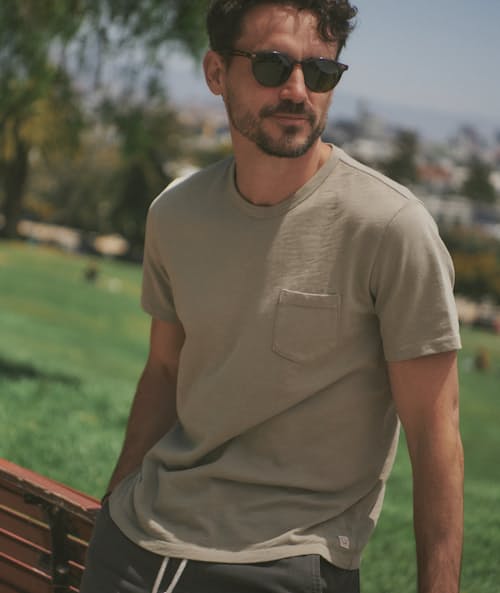 lifestyle image of Relaxed Heavy Slub Pocket Tee