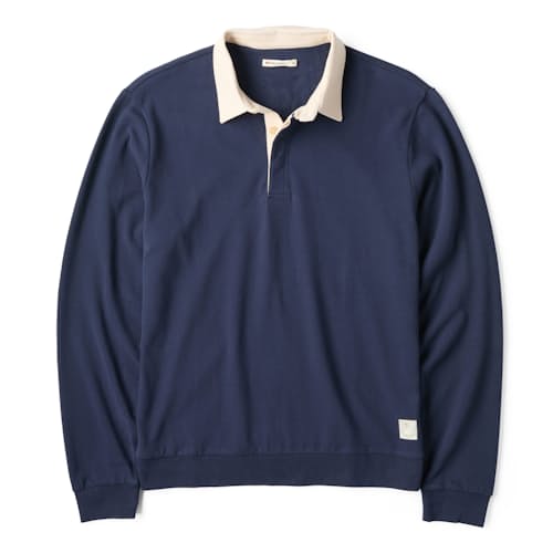 laydown image of Sueded Rugby Polo