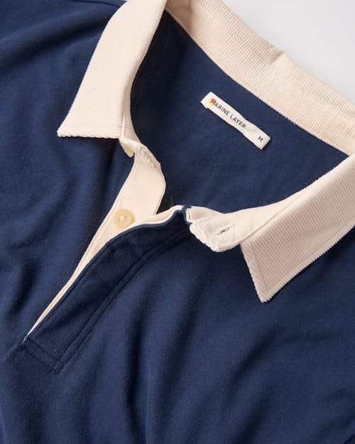 laydown detail image of Sueded Rugby Polo