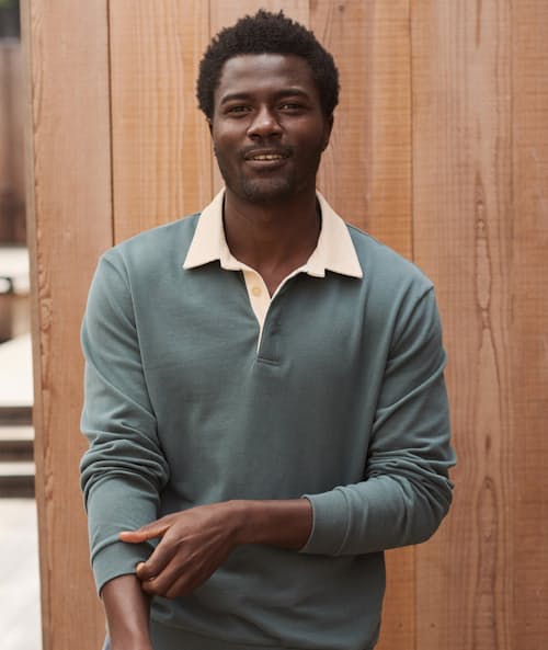 lifestyle image of Sueded Rugby Polo