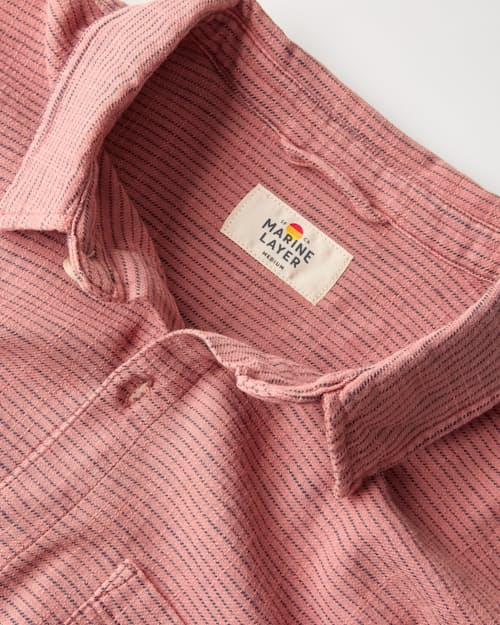 laydown detail image of Classic Stretch Selvage Long Sleeve Shirt