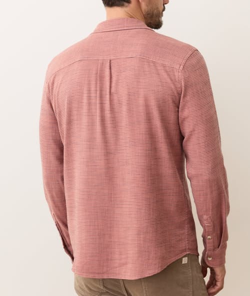 on model image of Classic Stretch Selvage Long Sleeve Shirt