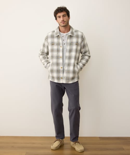 on model image of Max Herringbone Overshirt
