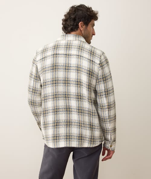 on model image of Max Herringbone Overshirt