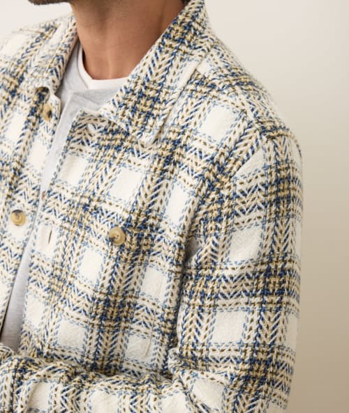 on model image of Max Herringbone Overshirt