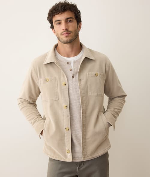 on model image of Max Moleskin Overshirt
