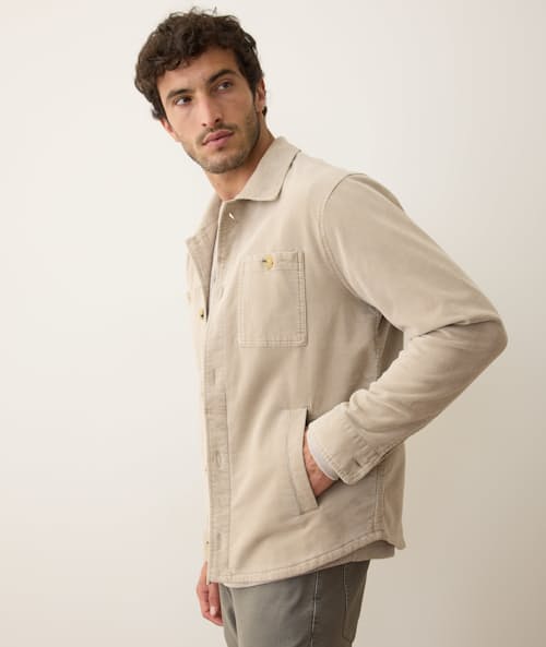 on model image of Max Moleskin Overshirt