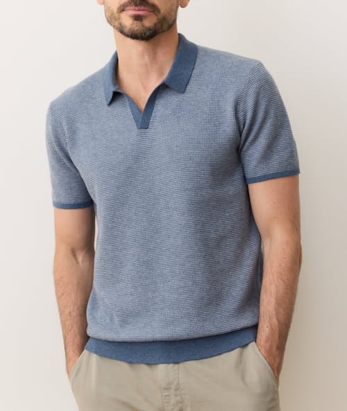 on model image of Liam Sweater Polo