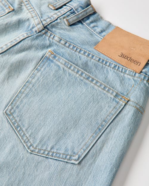 laydown detail image of Classic Straight Selvedge Denim Jeans