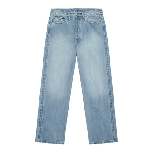 laydown image of Relaxed Straight Selvedge Denim Jeans