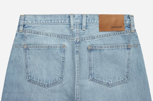 laydown detail image of Relaxed Straight Selvedge Denim Jeans