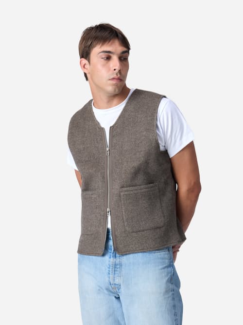 on model image of Zip Vest