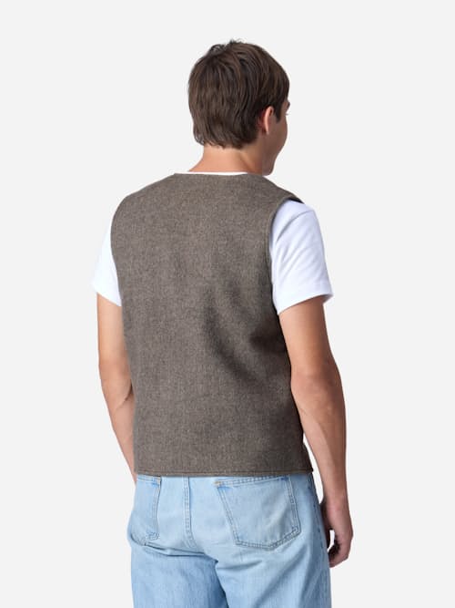 on model image of Zip Vest