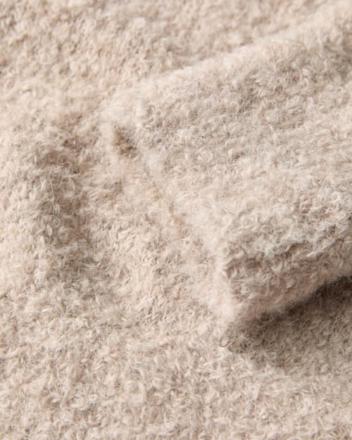 laydown detail image of Boucle Alpaca V-Neck Cardigan