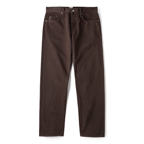 laydown image of The Barrel Classic Straight Natural Slub Denim Jeans