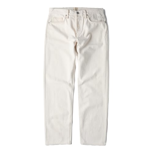 laydown image of The Barrel Classic Straight Natural Slub Denim Jeans