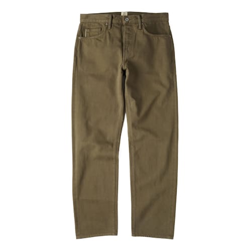 laydown image of The Barrel Classic Straight Natural Slub Denim Jeans