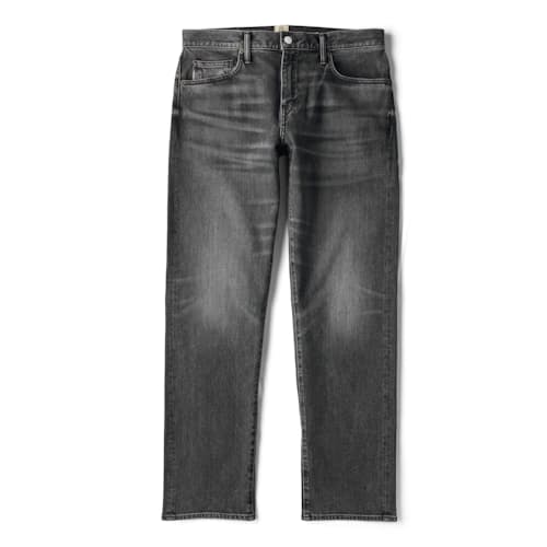 laydown image of The Barrel Classic Straight Stretch Selvedge Denim Jeans