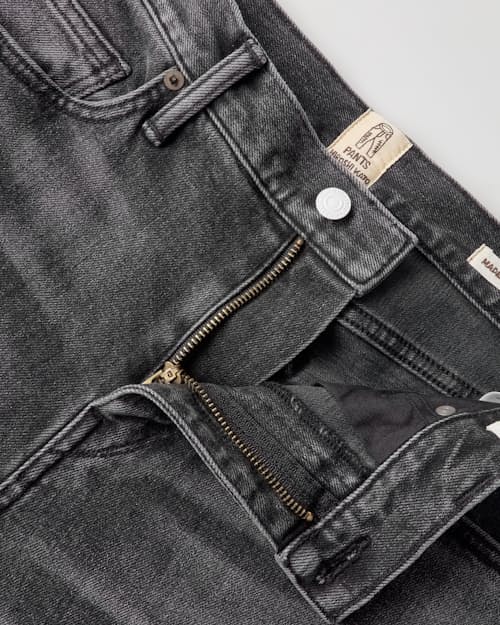 laydown detail image of The Barrel Classic Straight Stretch Selvedge Denim Jeans
