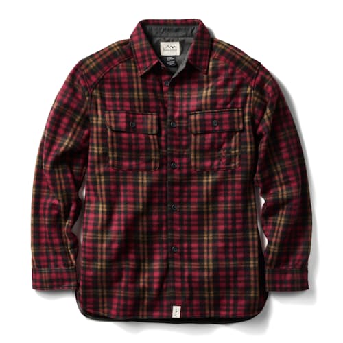 laydown image of Fleece Tartan Check CPO Shirt
