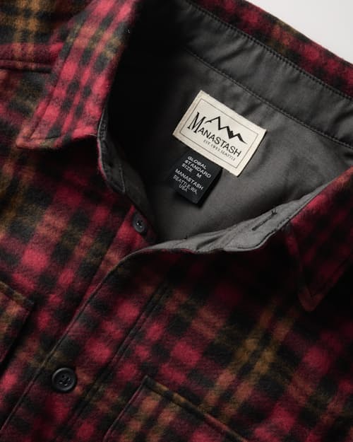 laydown detail image of Fleece Tartan Check CPO Shirt