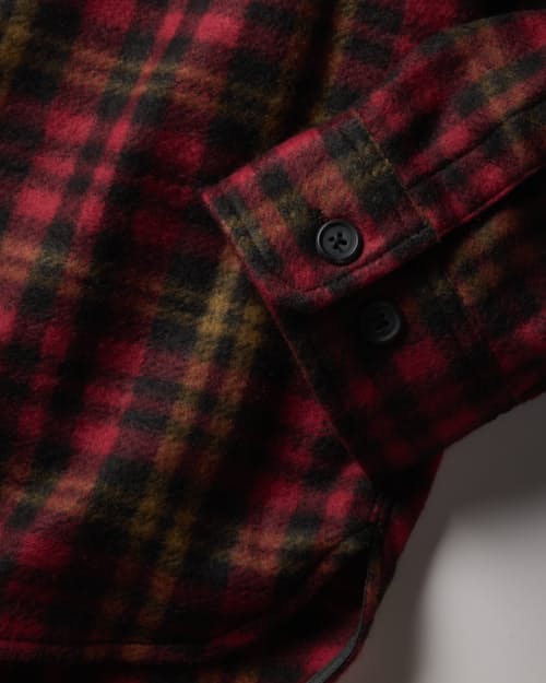 laydown detail image of Fleece Tartan Check CPO Shirt