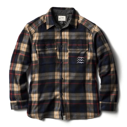 laydown image of Fleece Tartan Check CPO Shirt