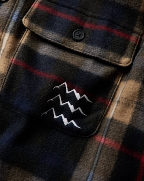 laydown detail image of Fleece Tartan Check CPO Shirt
