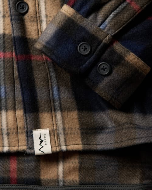 laydown detail image of Fleece Tartan Check CPO Shirt