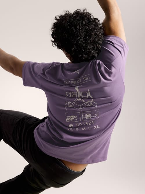 on model image of Kragg SL Cotton Sky Pilot T-Shirt