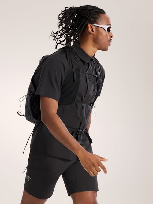 on model image of Skyline Short Sleeve Shirt