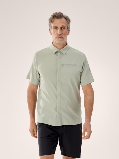 on model image of Skyline Short Sleeve Shirt