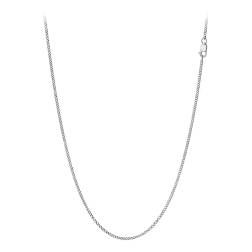 laydown image of 2mm Cuban Chain Necklace - 24"