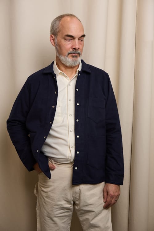 on model image of Western Chore Coat