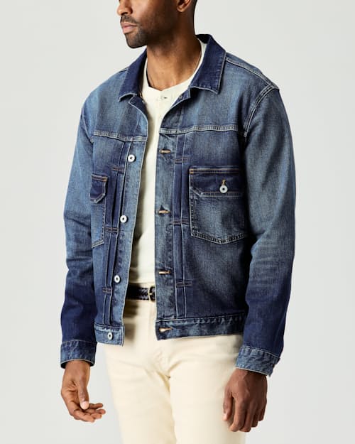 on model image of Type 2 Denim Jacket