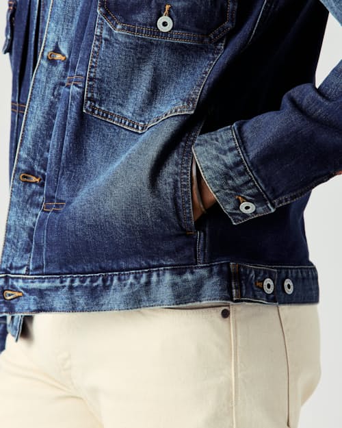 on model image of Type 2 Denim Jacket