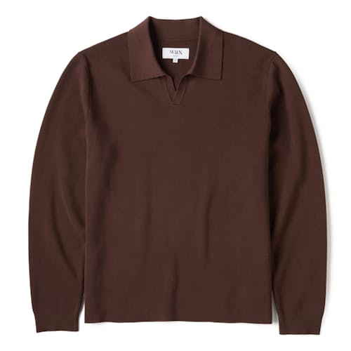 laydown image of Carter Open Collar Polo