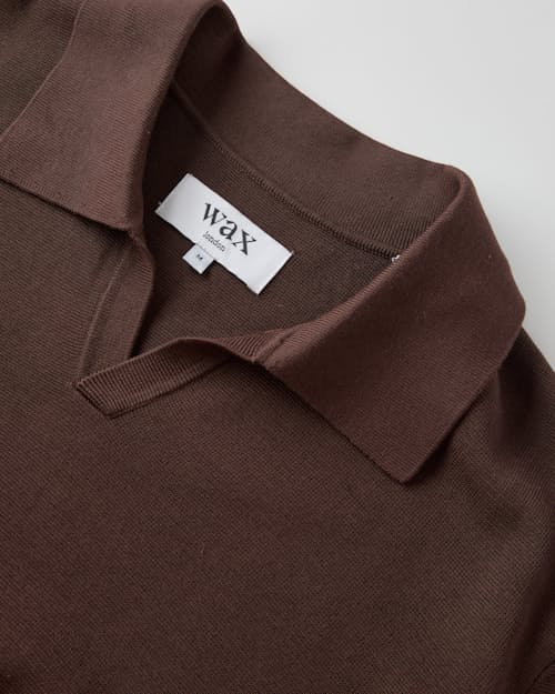 laydown detail image of Carter Open Collar Polo